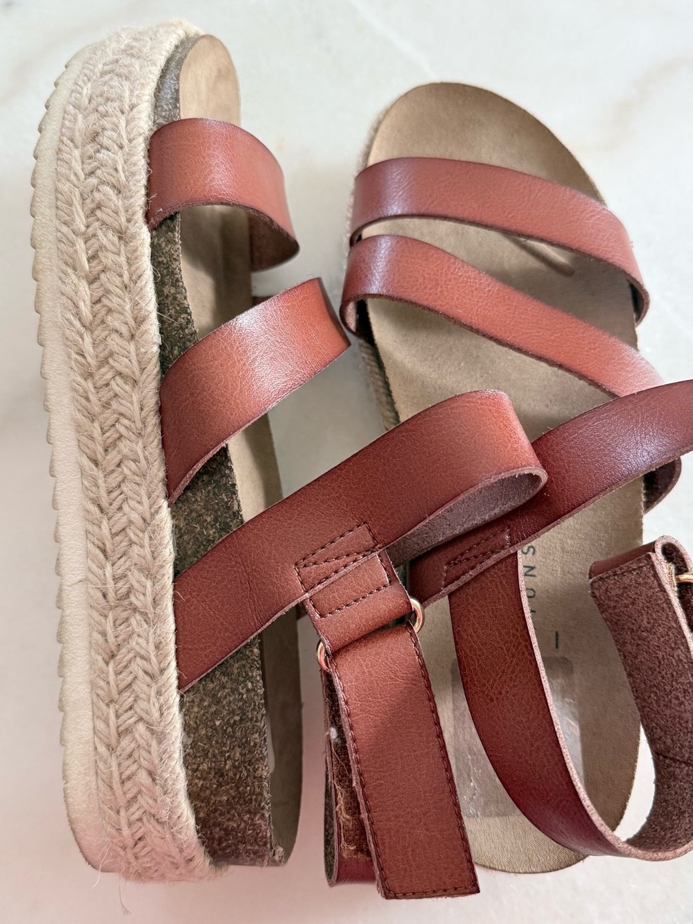 New Reactions Espadrille-Style Strappy Platform Sandals